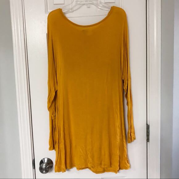 BRENDA’S • Long Sleeve Basic Golden Yellow Dress - Picture 1 of 5